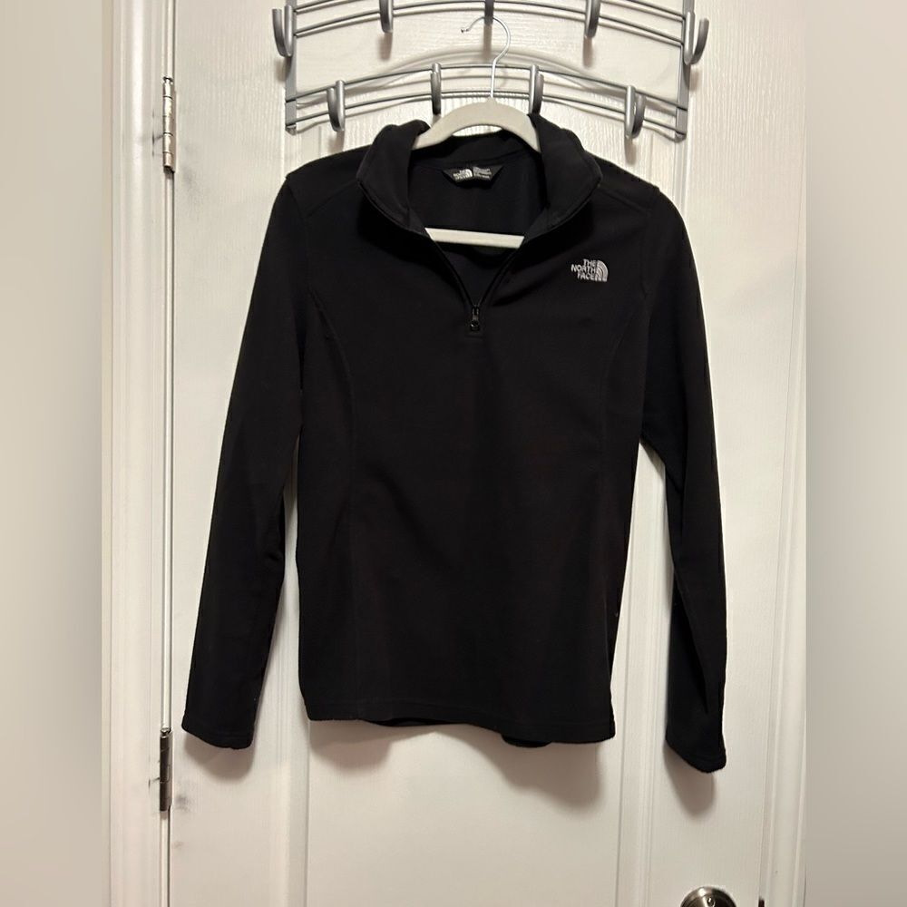 North Face Fleece 1/4 Zip pullover sweater Women’s M black outerwear‎ jumper
